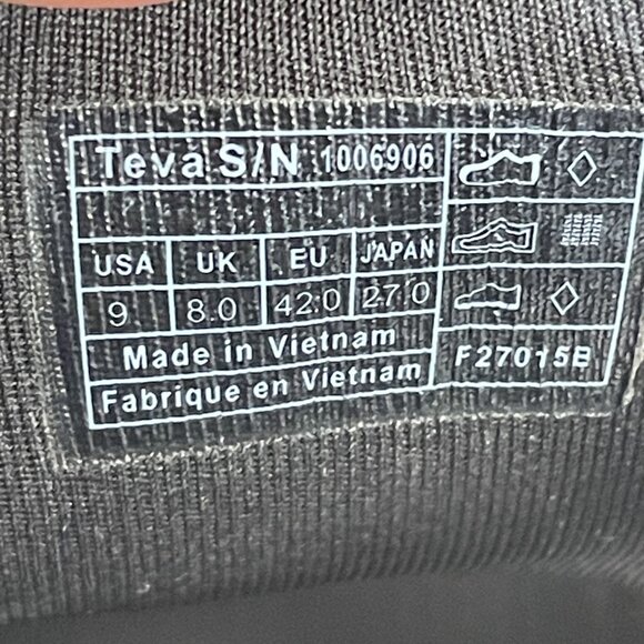 Teva Mens Size 9 Forebay Fisherman Sport Hiking Sandals Black ShocPad - Picture 5 of 8